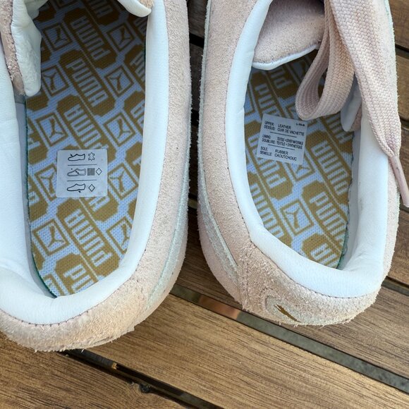 Puma Womens Suede Classic Sneakers Size 10 Light Pink & White - Picture 7 of 7